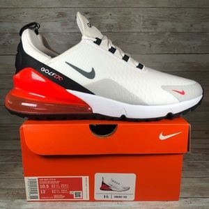 Nike Air Max 270 G Golf Shoes White Grey Red